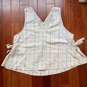 Madewell Side-Tie Tank Top in Windowpane